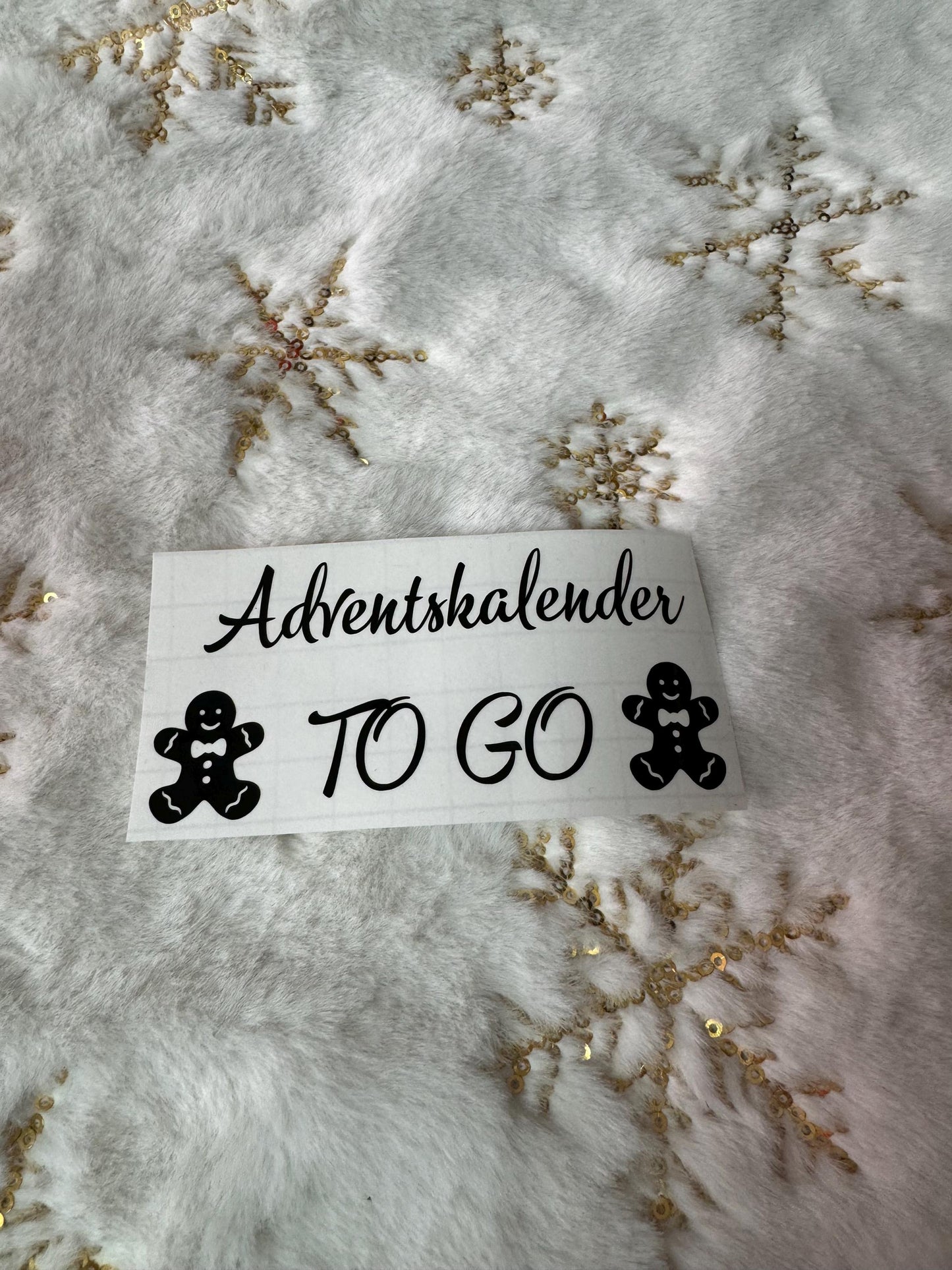 Aufkleber Adventskalender Glas