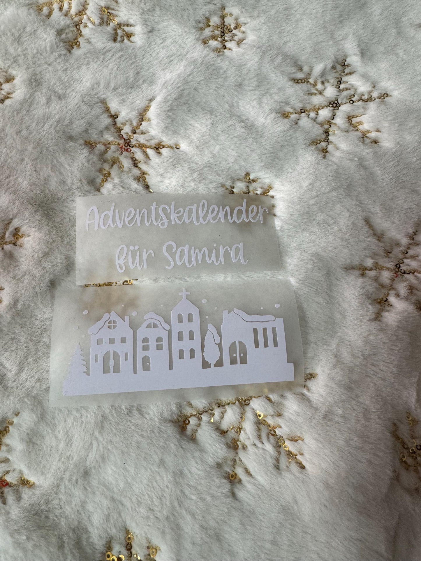 Aufkleber Adventskalender Glas