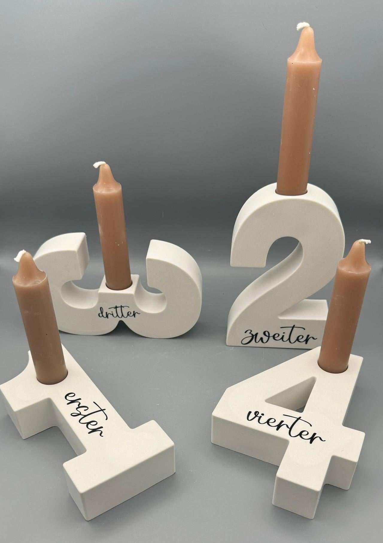 Adventszahlen aus Keraflott (Set)