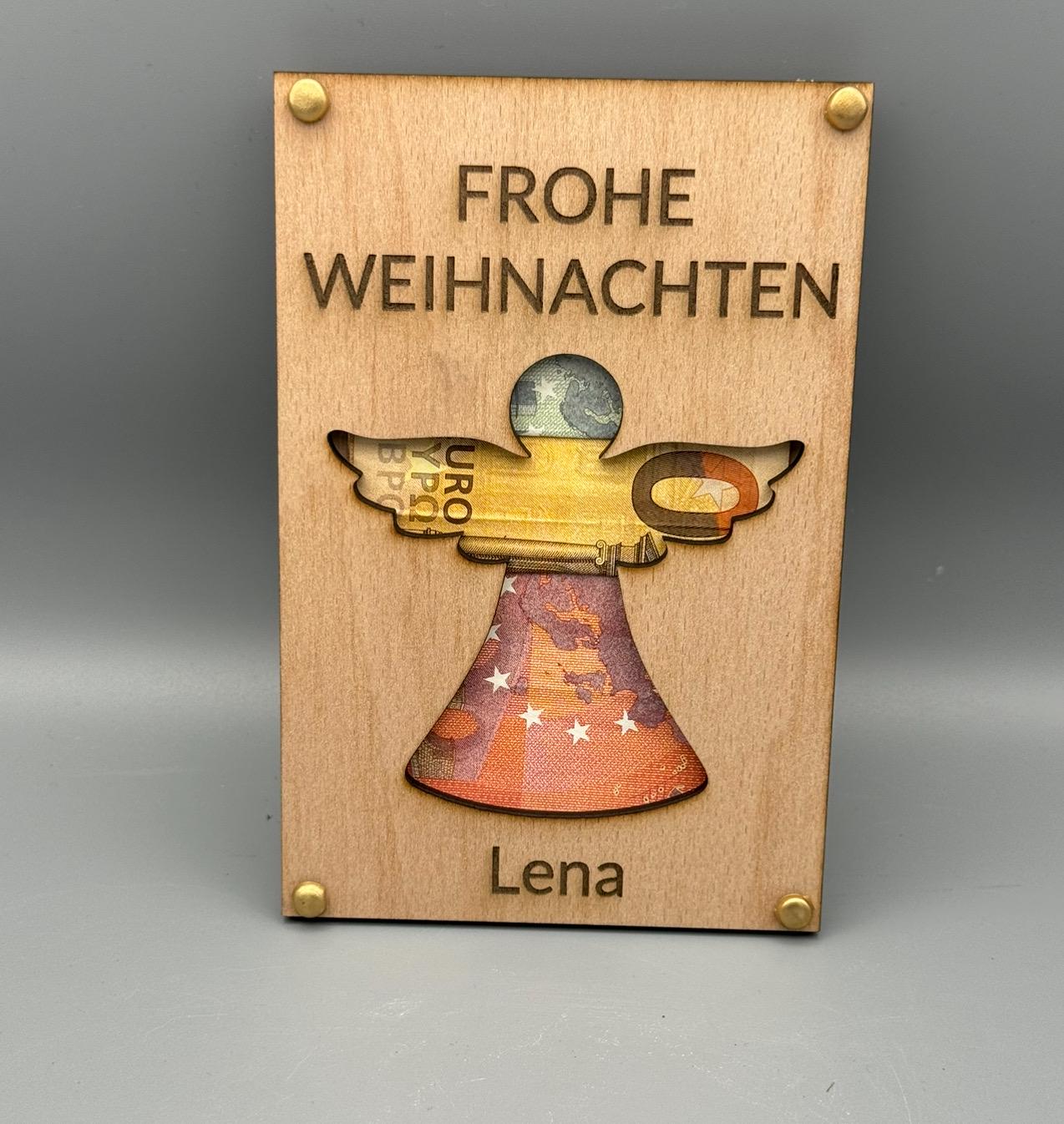 Geschenkkarten aus Holz, Geldgeschenk