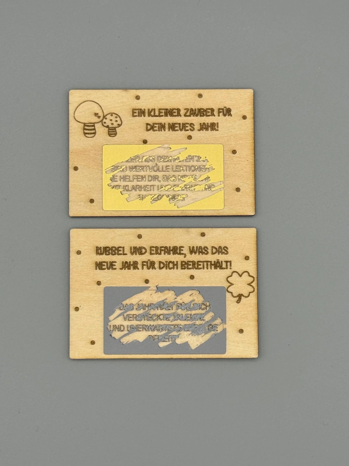 Glückskarten Silvester/ Rubbellos/ Glückslos