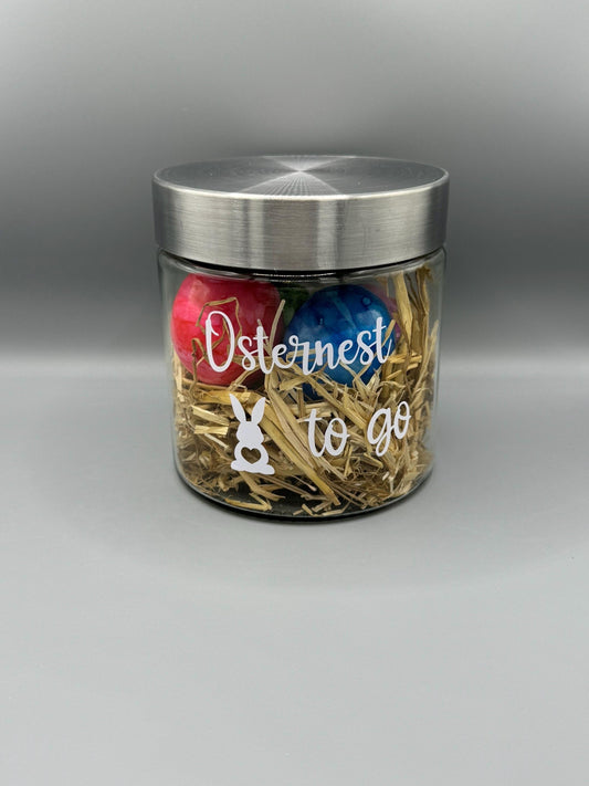 Aufkleber Oster-Geschenglas