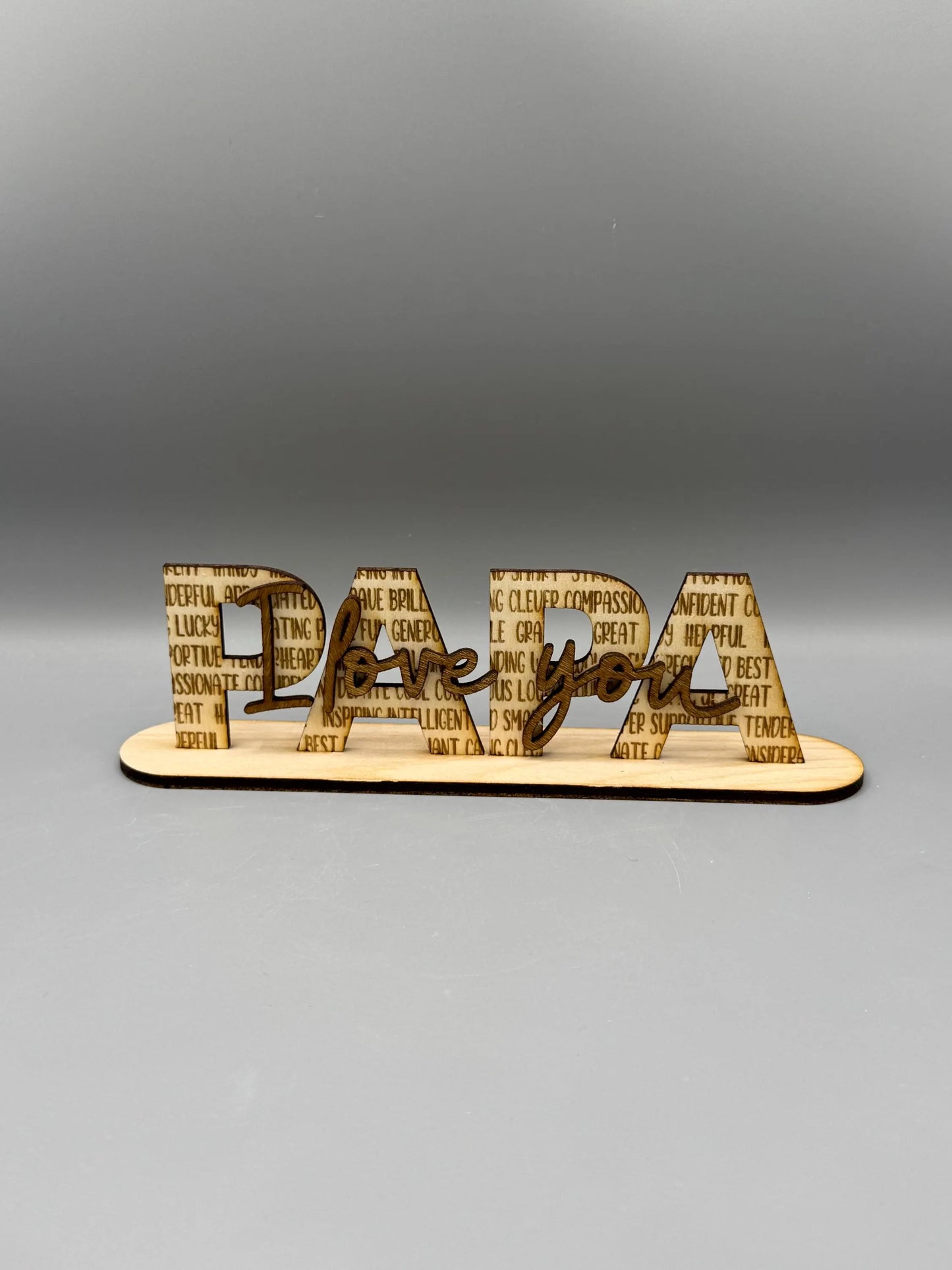 Aufsteller PAPA aus Holz/Vatertagsgeschenk