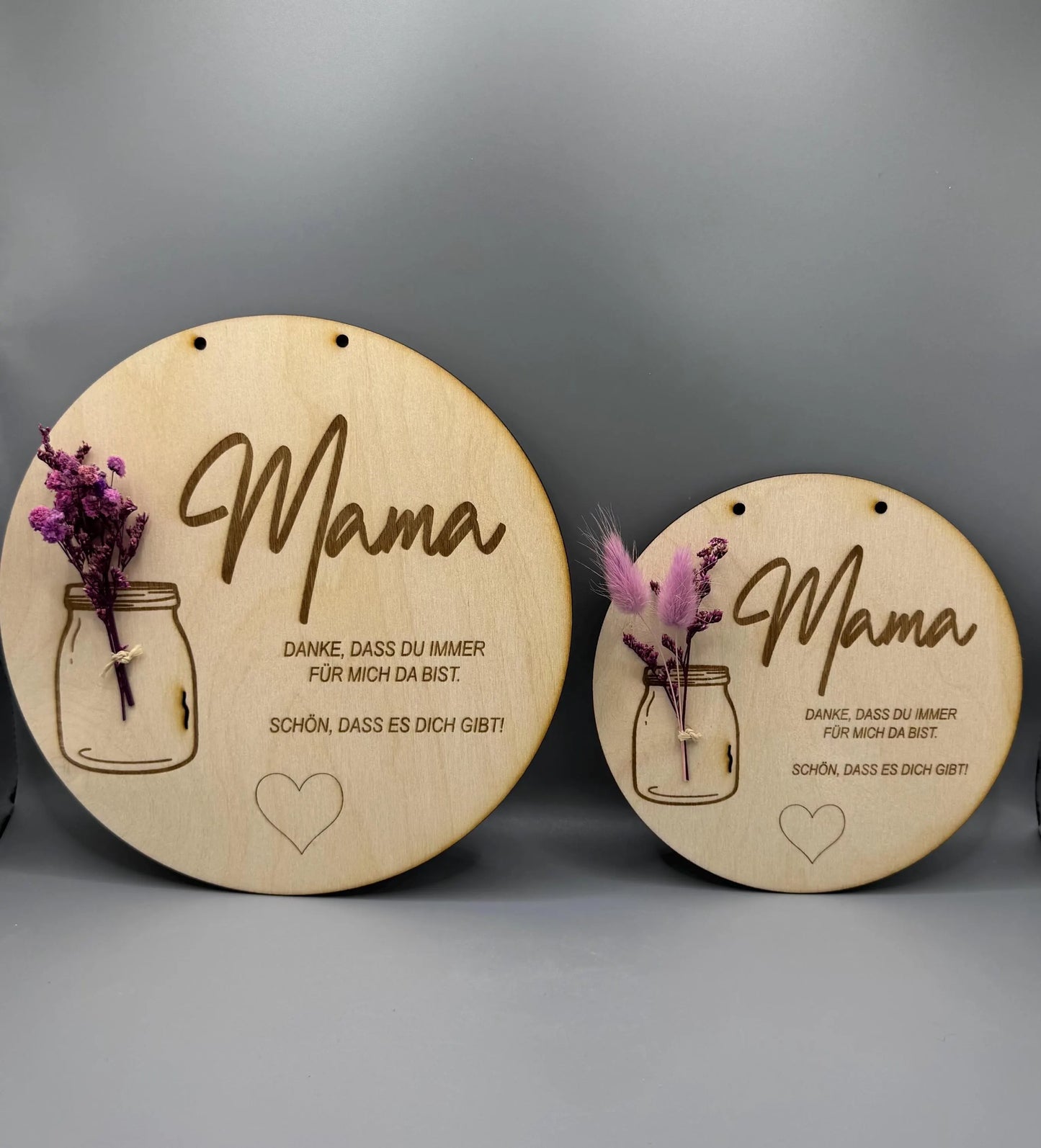 Muttertags/Vatertagsgeschenk/Holz/Trockenblumen