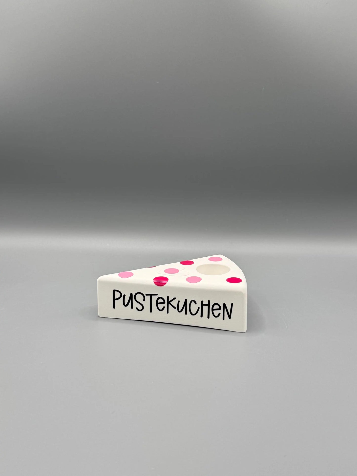 Pustekuchen- Kerzenhalter aus Keraflott/ Geburtstag