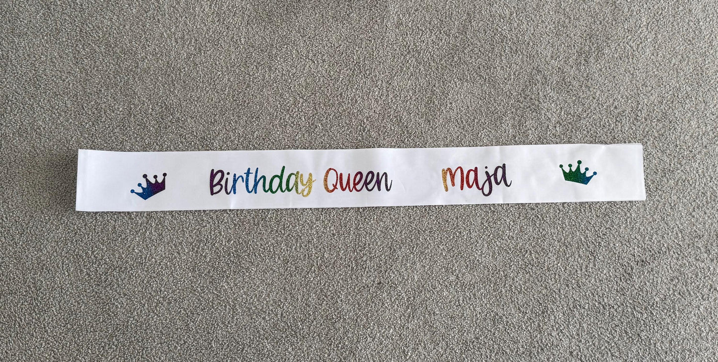Schärpe personalisiert/Geburtstag/Hochzeit/Party