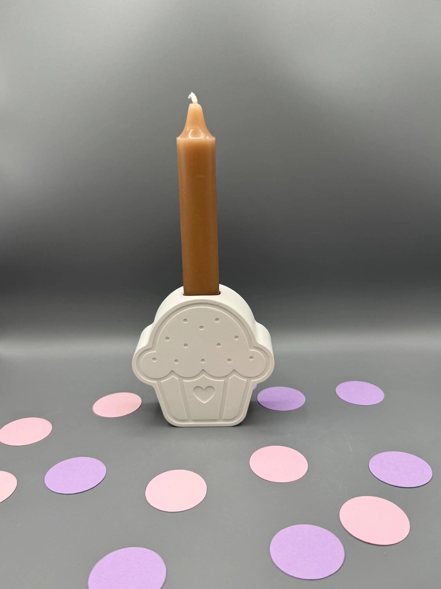 Cupcake/Kerzenhalter aus Keraflott/ Geburtstag