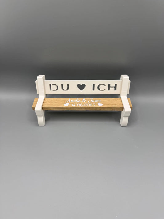 Bank aus Keraflott/Holz mit Personalisierung