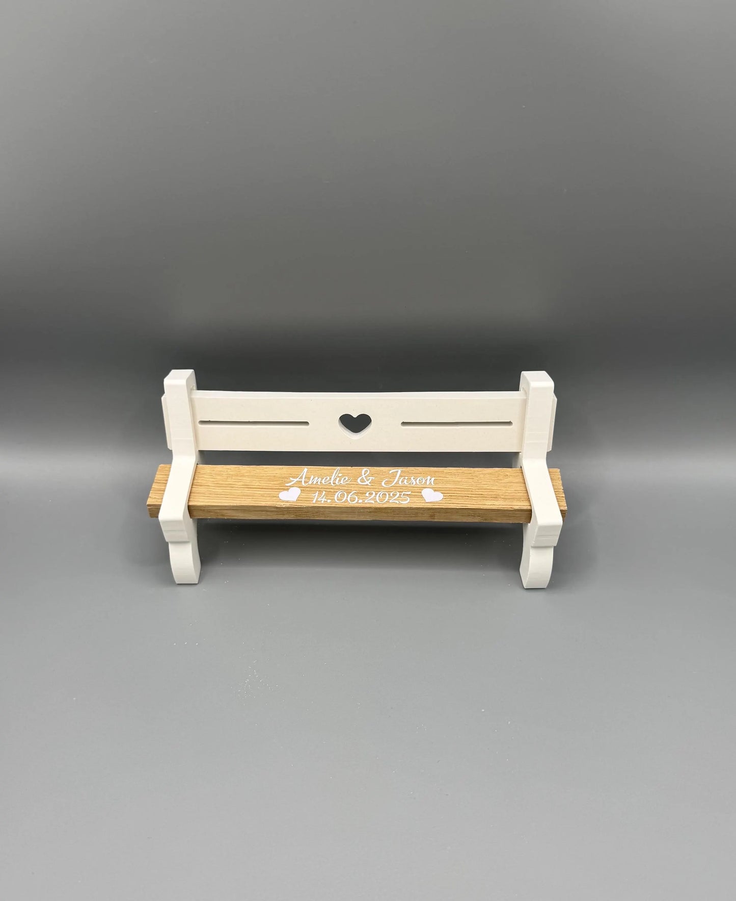 Bank aus Keraflott/Holz mit Personalisierung