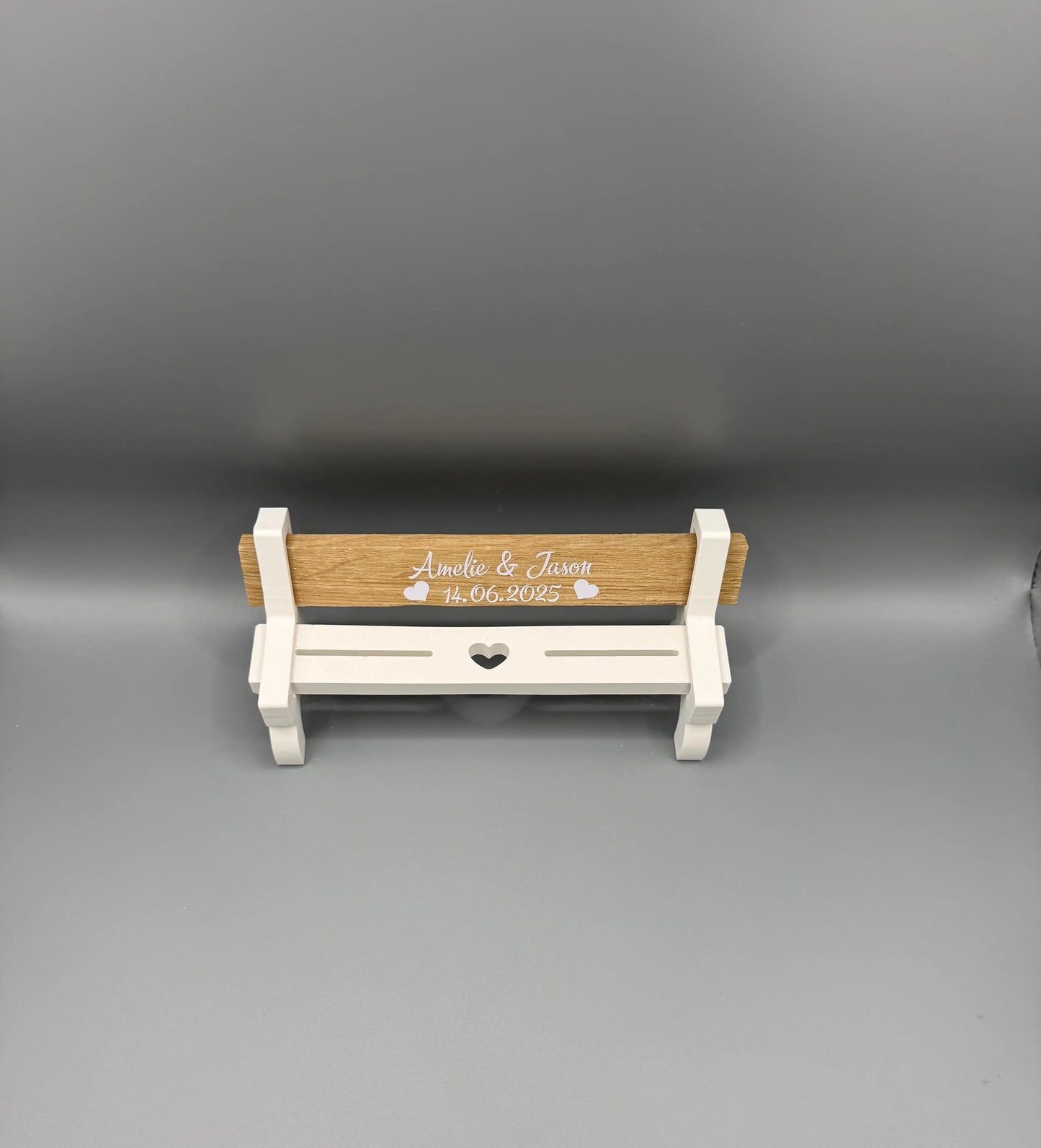 Bank aus Keraflott/Holz mit Personalisierung