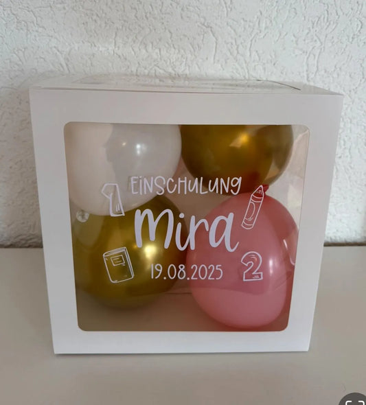 Ballonbox mit Wunschtext