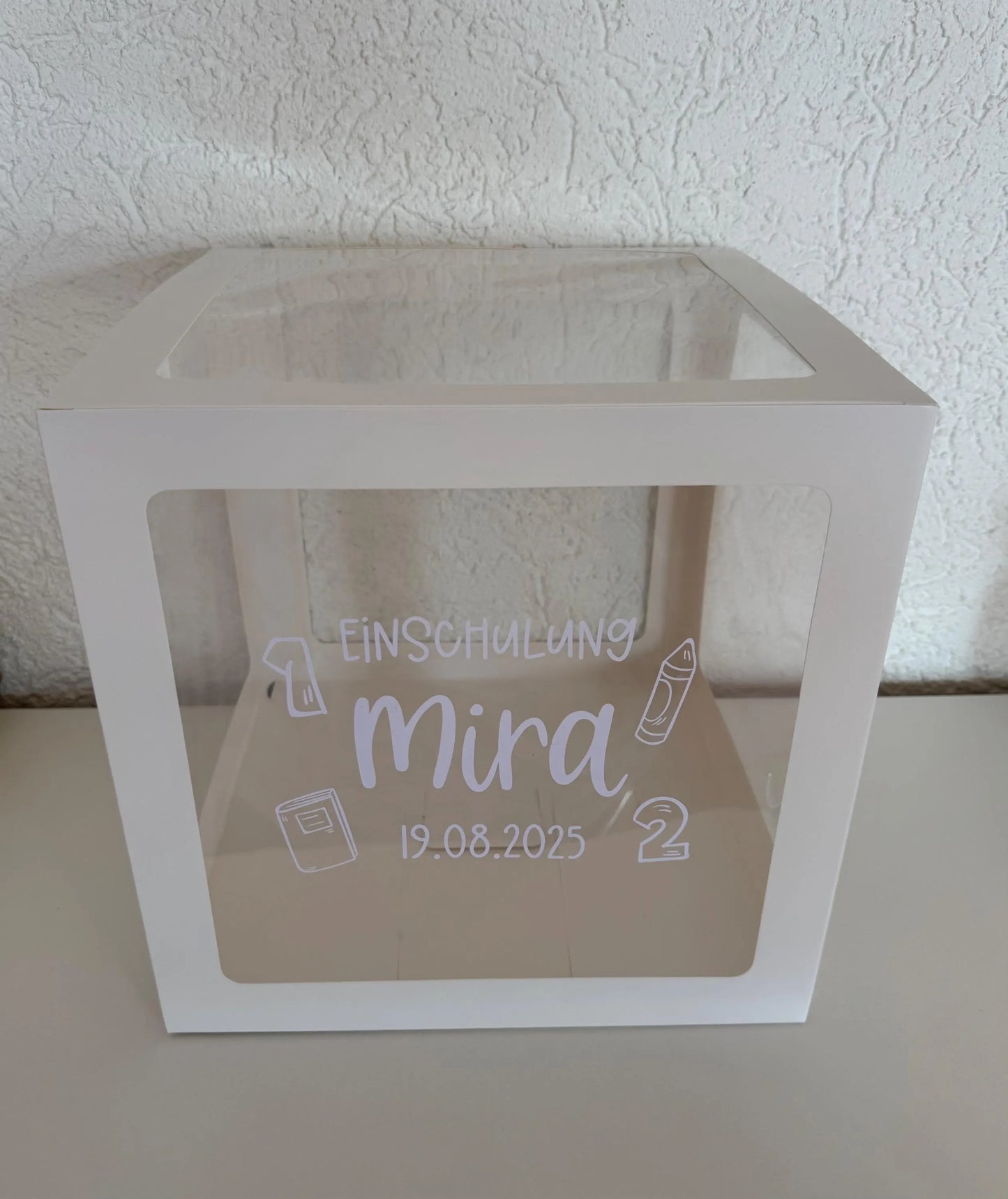 Ballonbox mit Wunschtext