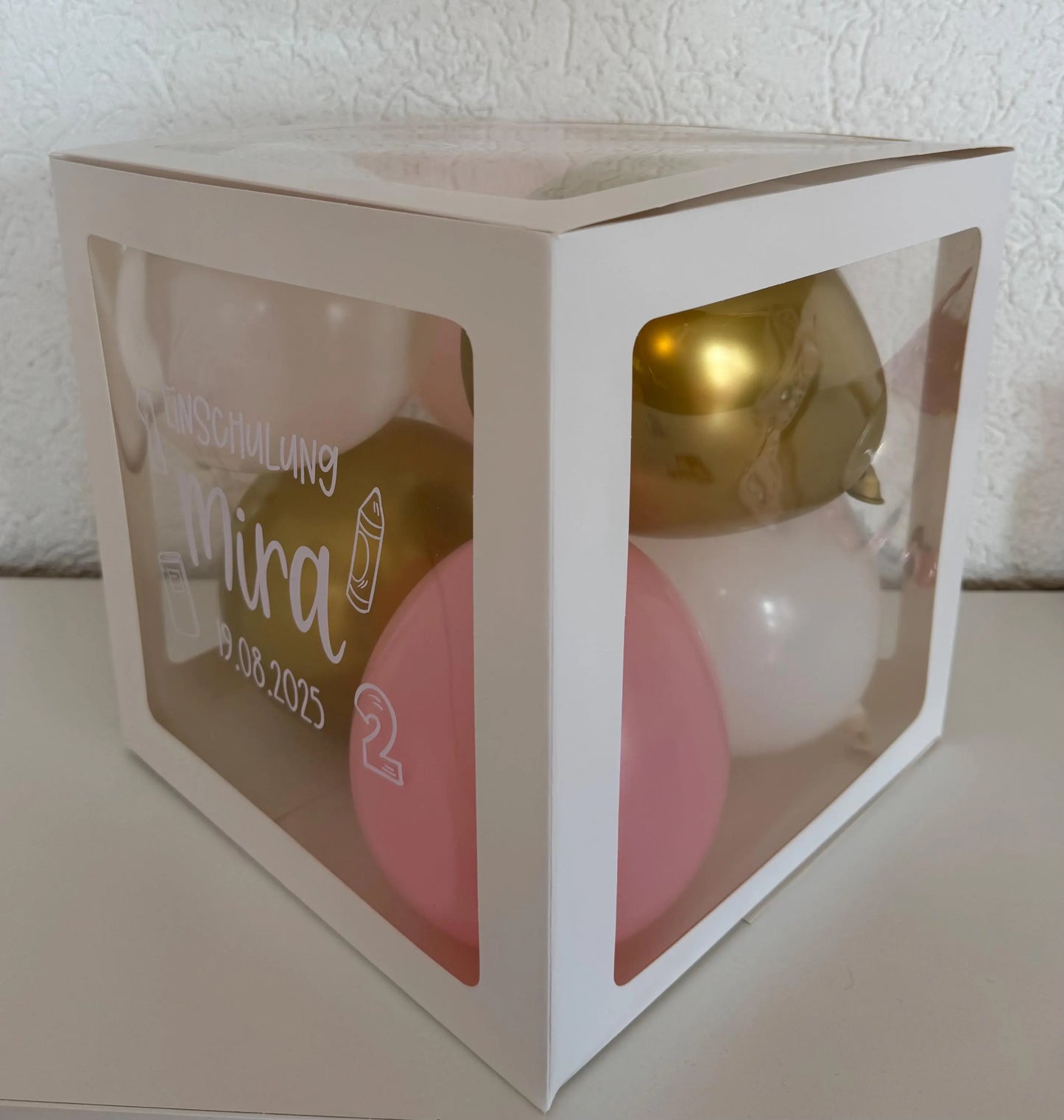 Ballonbox mit Wunschtext