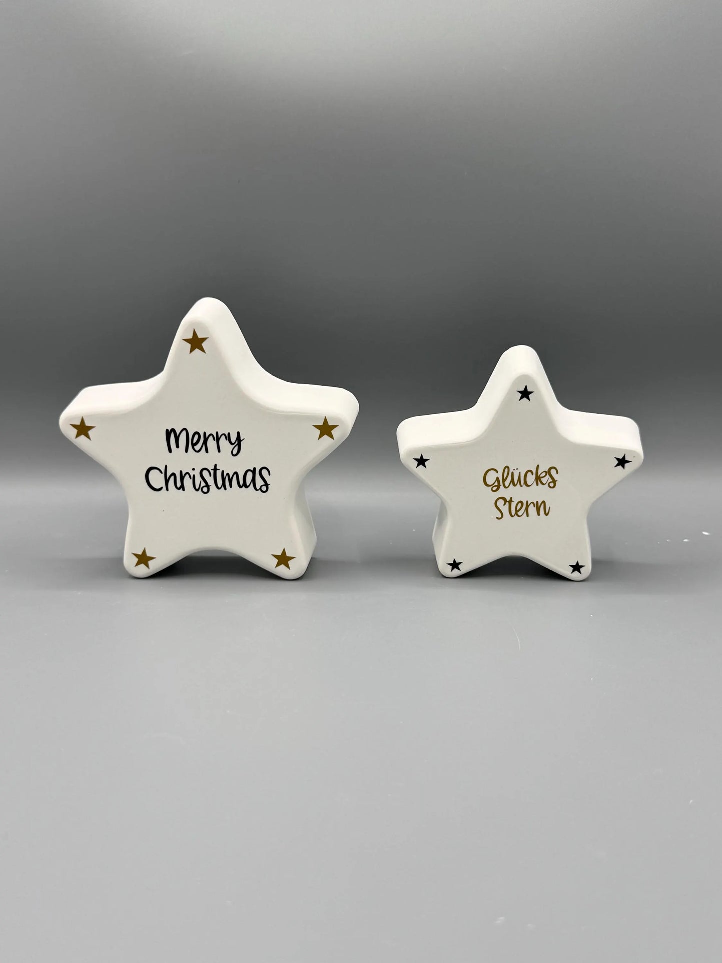Keraflott Sterne mit Wunschtext/personalisiert/Weihnachten