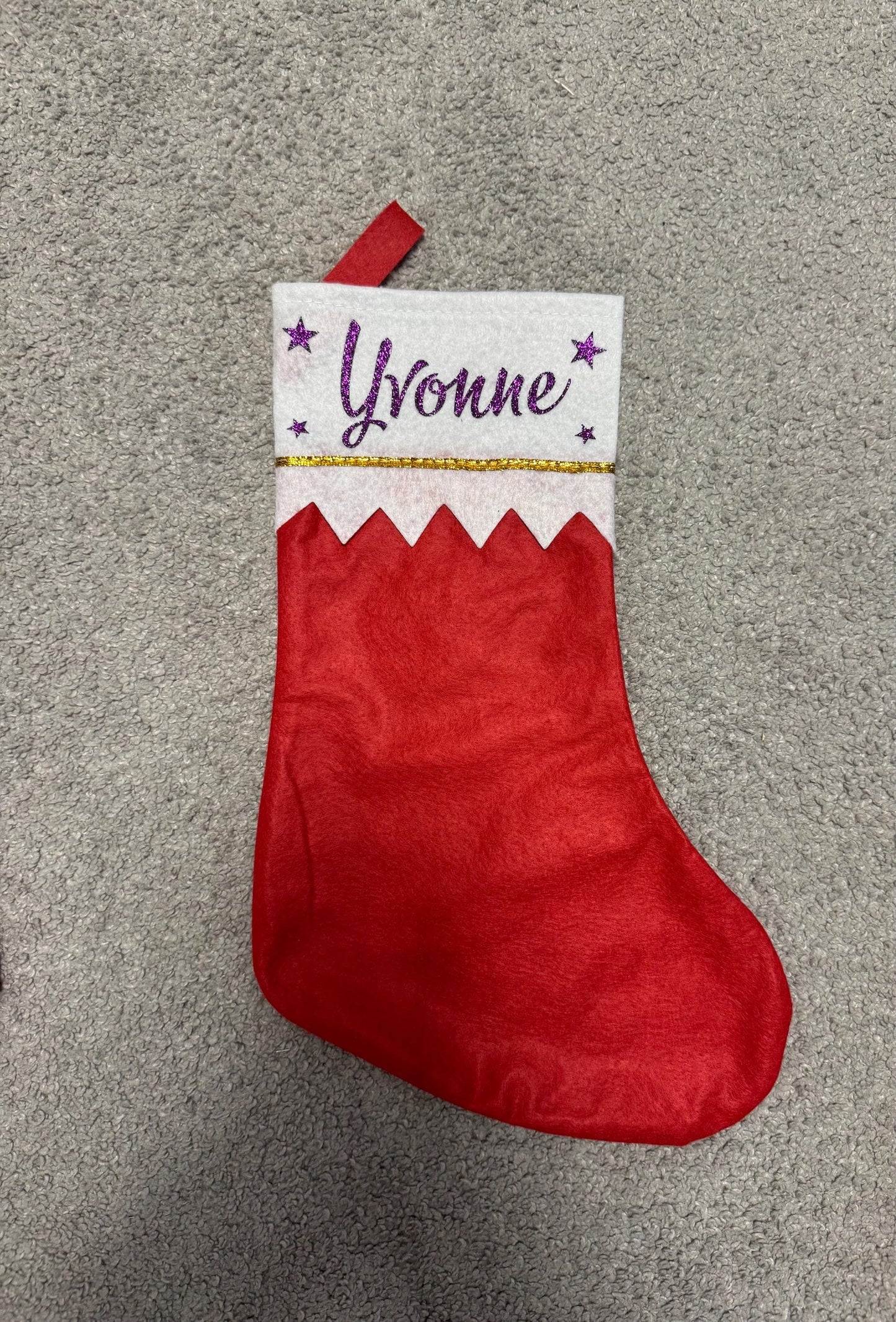 Nikolausstrumpf, rot,personalisiert, Weihnachten Weihnachtsstiefel