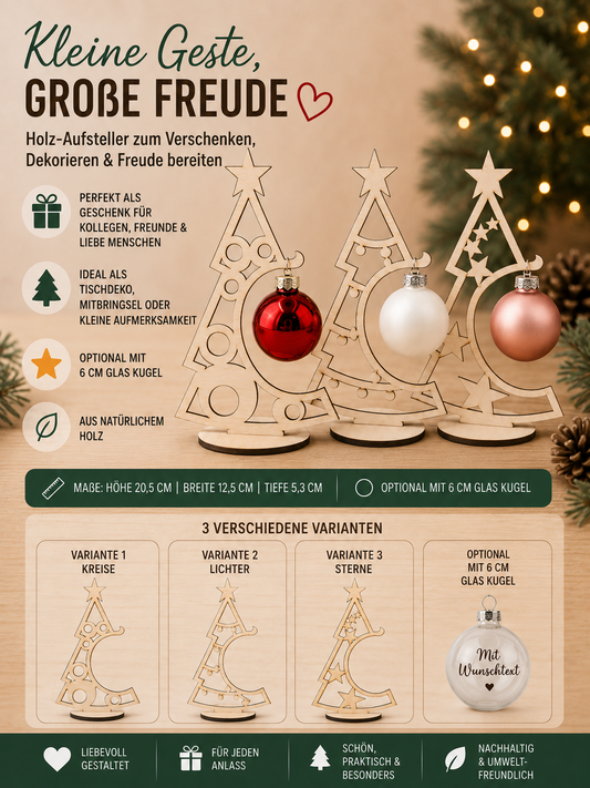 Bäumchen aus Birkensperrholz/ Weihnachtsbaum/ Geschenk