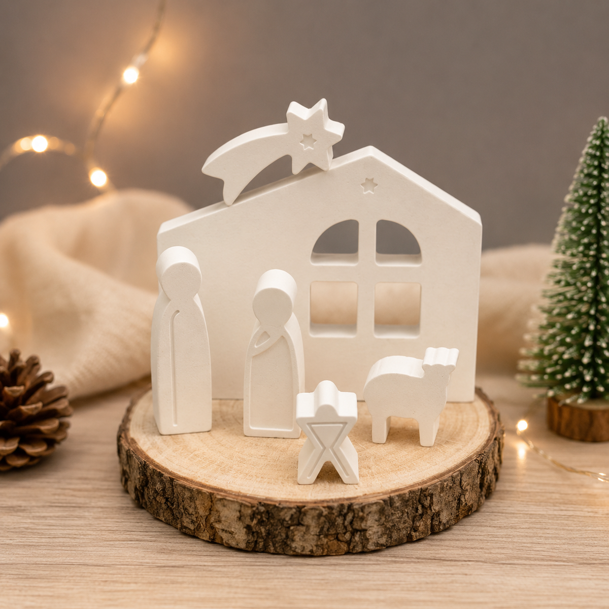 Mini Weihnachtskrippe aus Keraflott