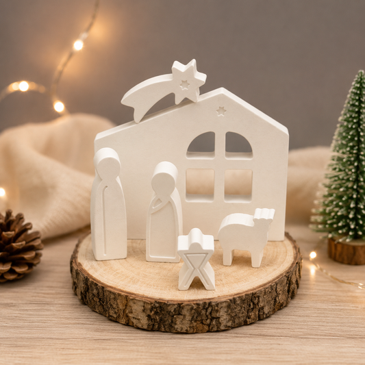 Mini Weihnachtskrippe aus Keraflott