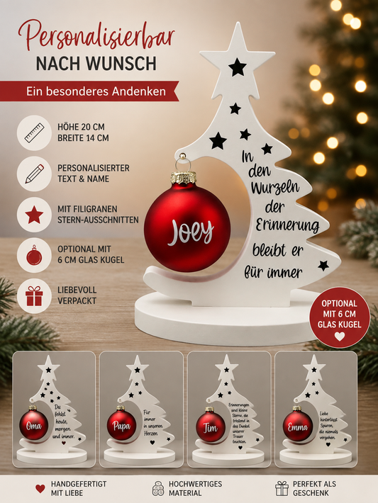 Weihnachtskugelhalter Keraflott , Tannenbaum , Christbaumkugel , personalisiert , Weihnachten , Trauerbaum