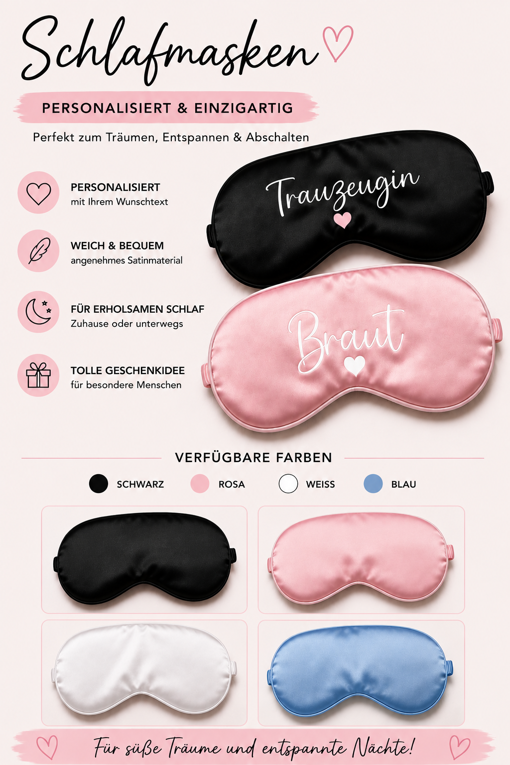 Schlafmaske personalisiert
