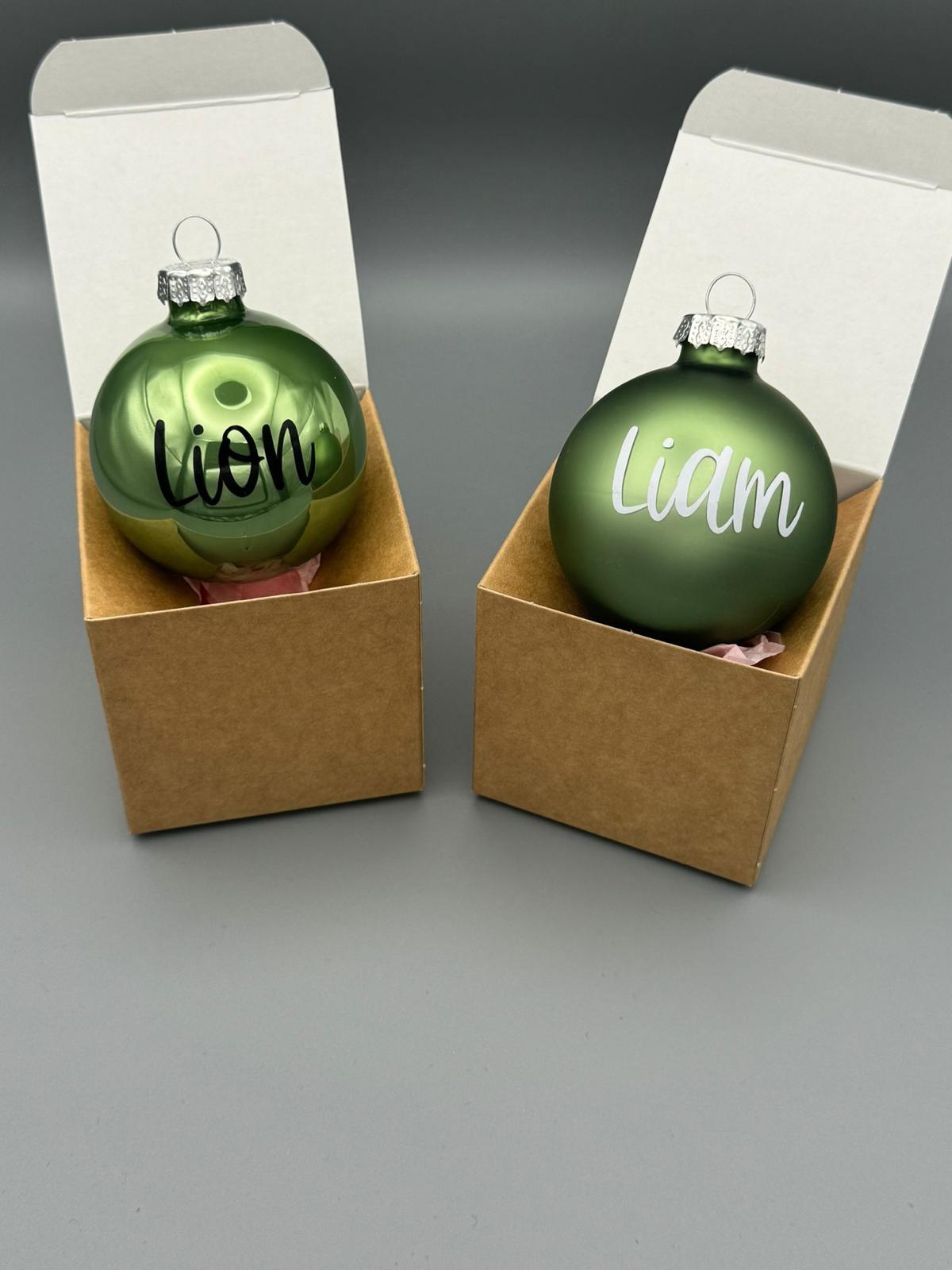 Weihnachtskugeln mit Personalisierung