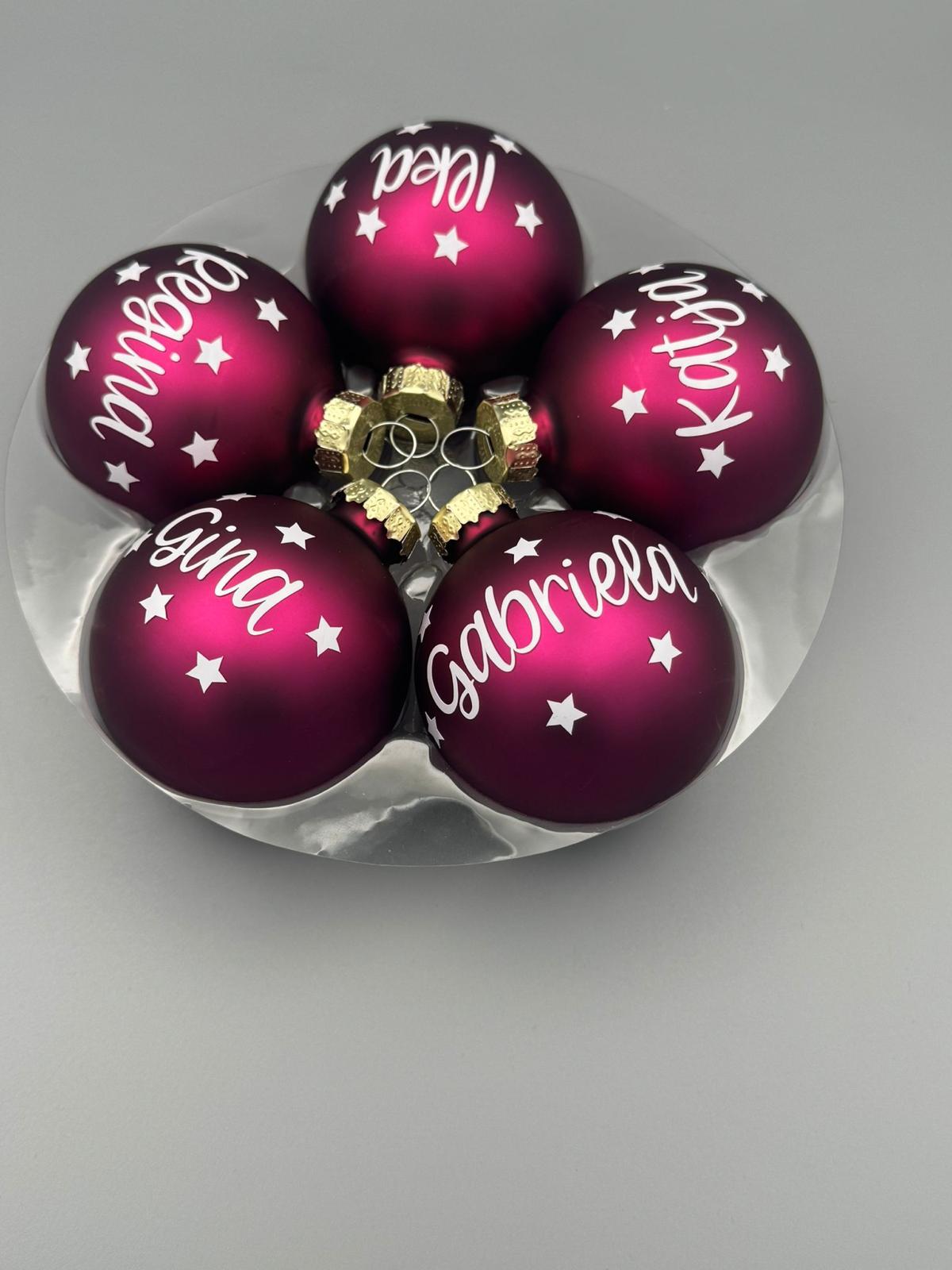Weihnachtskugeln mit Personalisierung