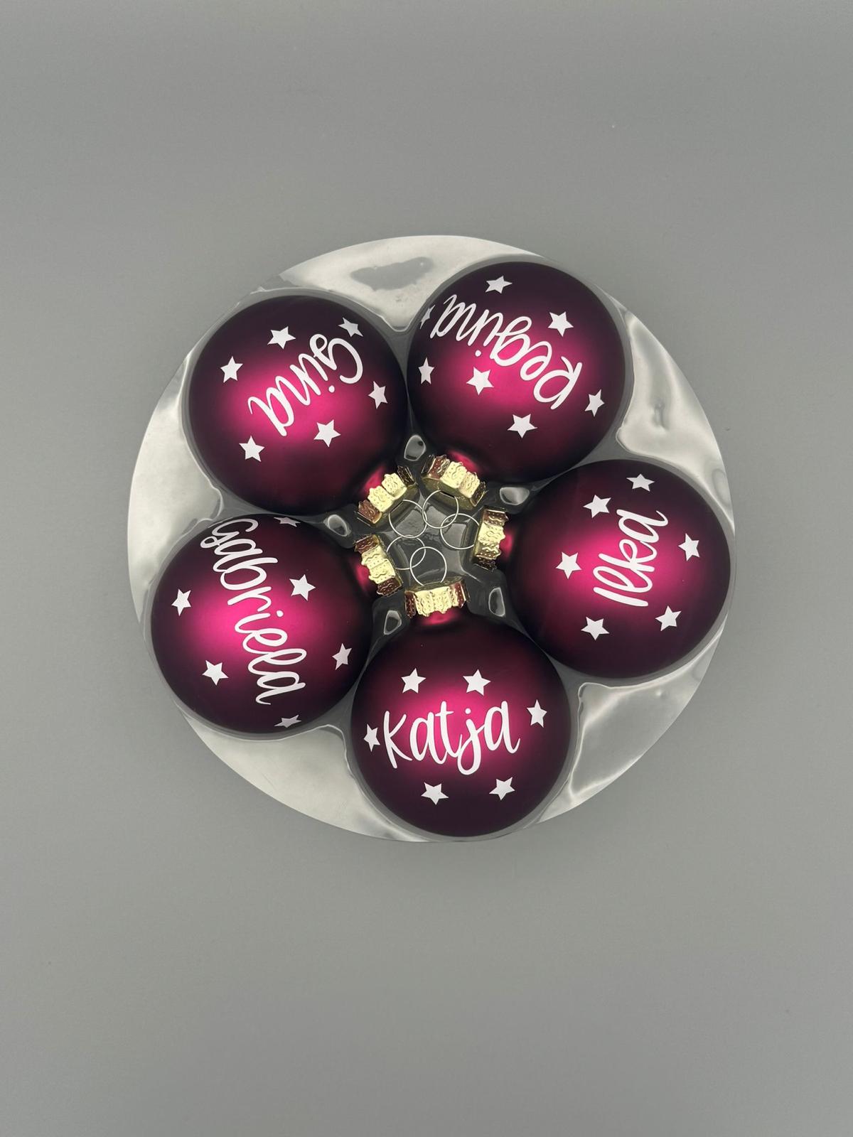 Weihnachtskugeln mit Personalisierung