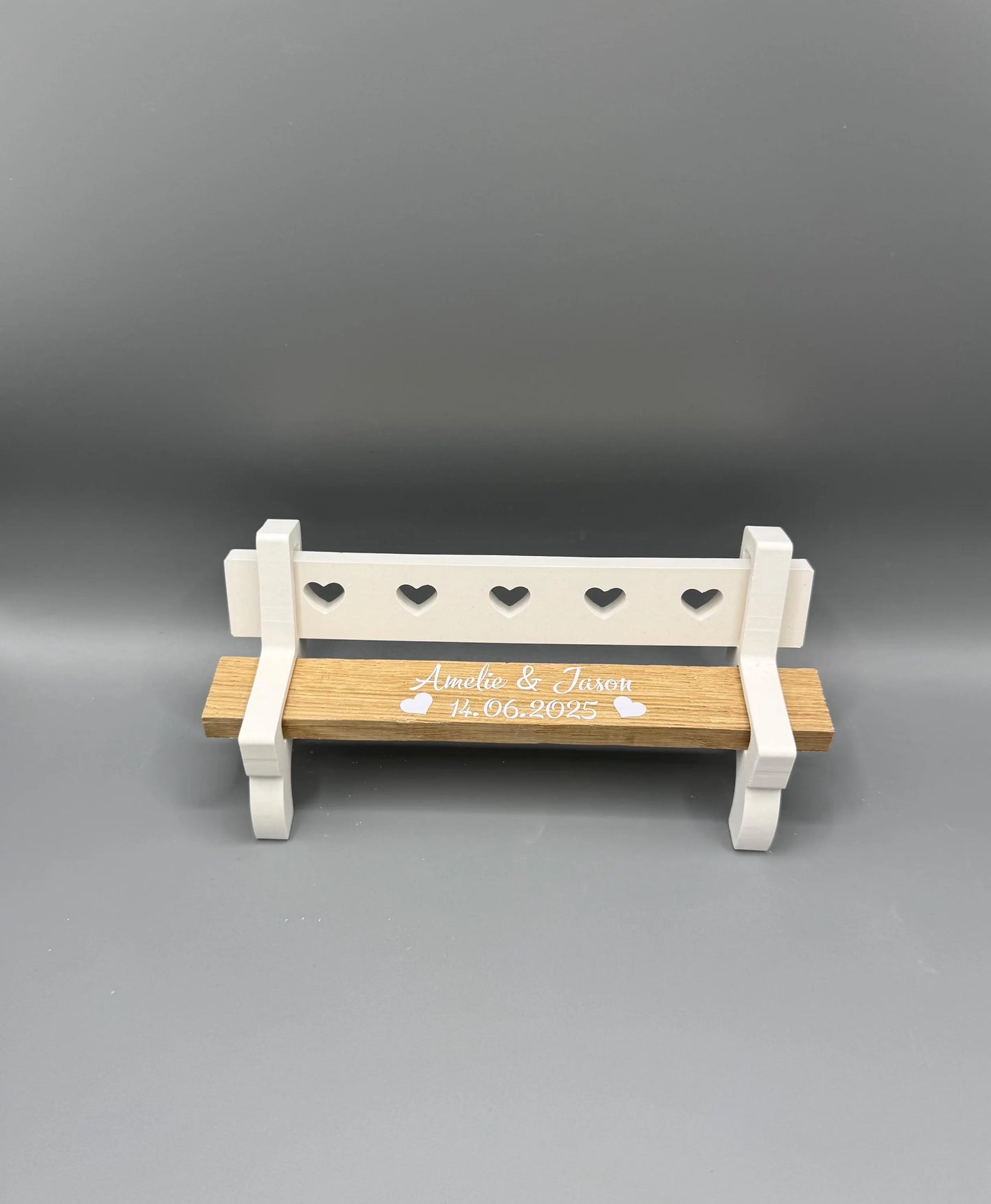 Bank aus Keraflott/Holz mit Personalisierung