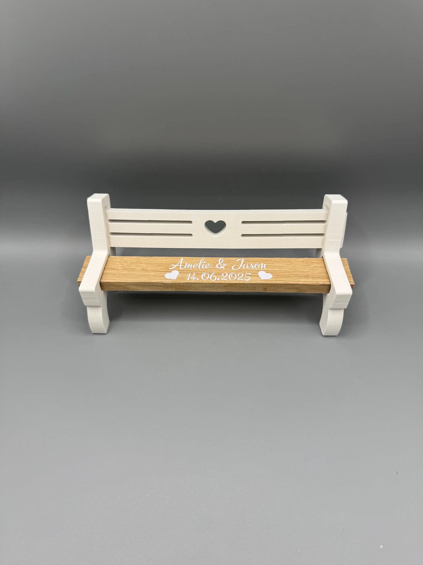 Bank aus Keraflott/Holz mit Personalisierung