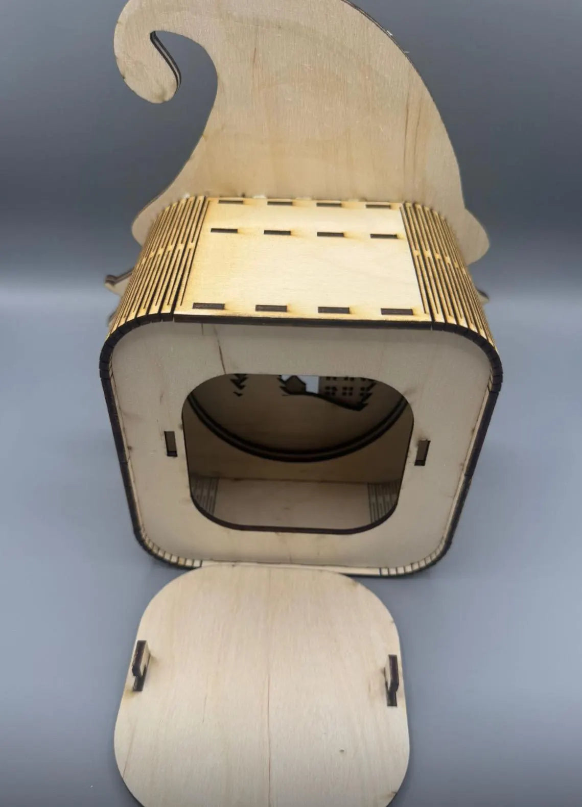 Wichtel LED Kerzenhalter, Birkensperrholz
