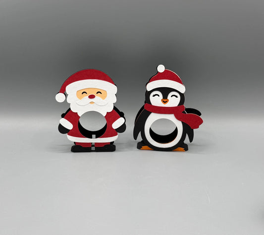 Schokoladenkugel-Halter Weihmachtsmann/Pinguin/Gastgeschenk