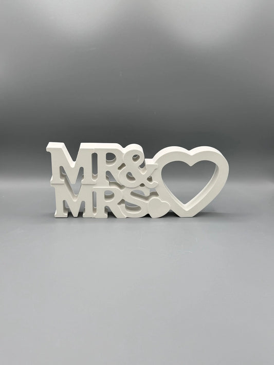 MR & MRS. Schriftzug Keraflott