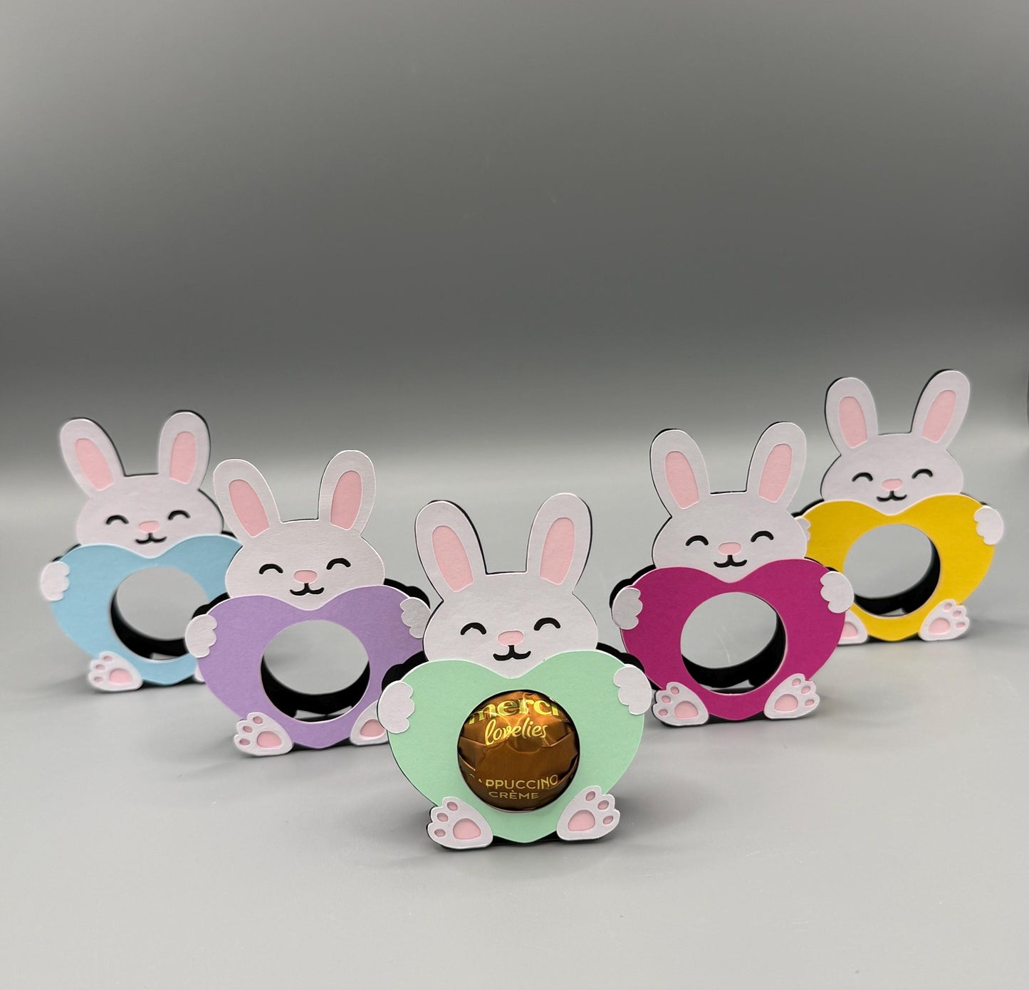 Hase mit Herz Schokoladenhalter Ostern