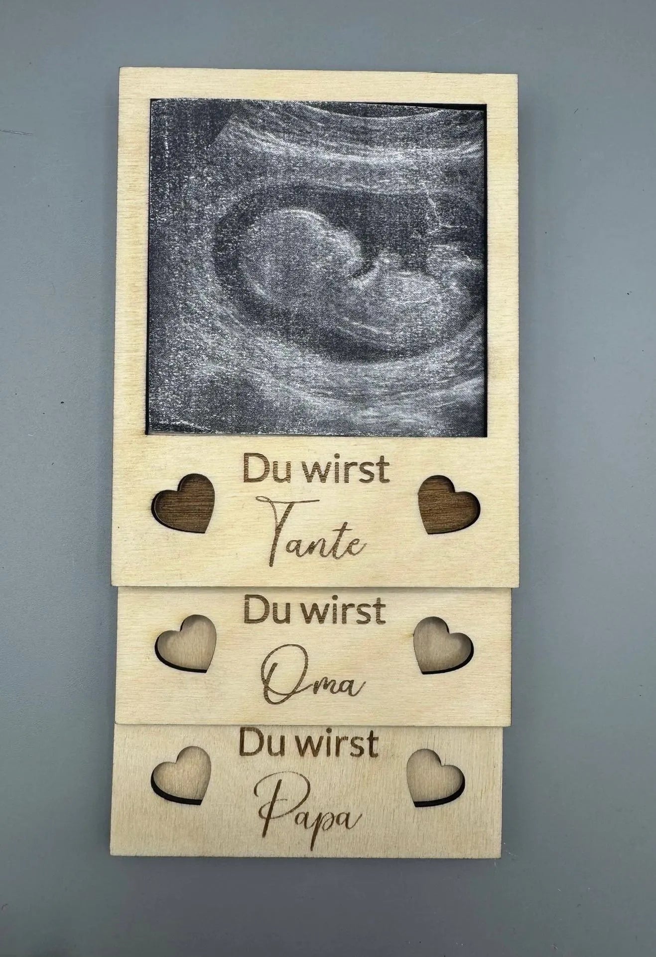 Bilderrahmen / Ultraschallbild / Du wirst Oma / Du wirst Tante / Verkündung Schwangerschaft / Baby