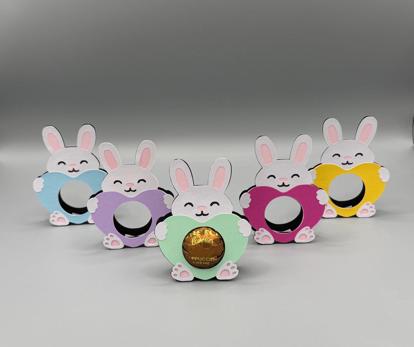 Hase mit Herz Schokoladenhalter Ostern