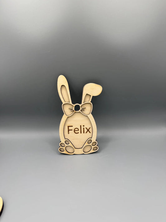 Anhänger Hase / Personalisiert / Geschenkanhänger
