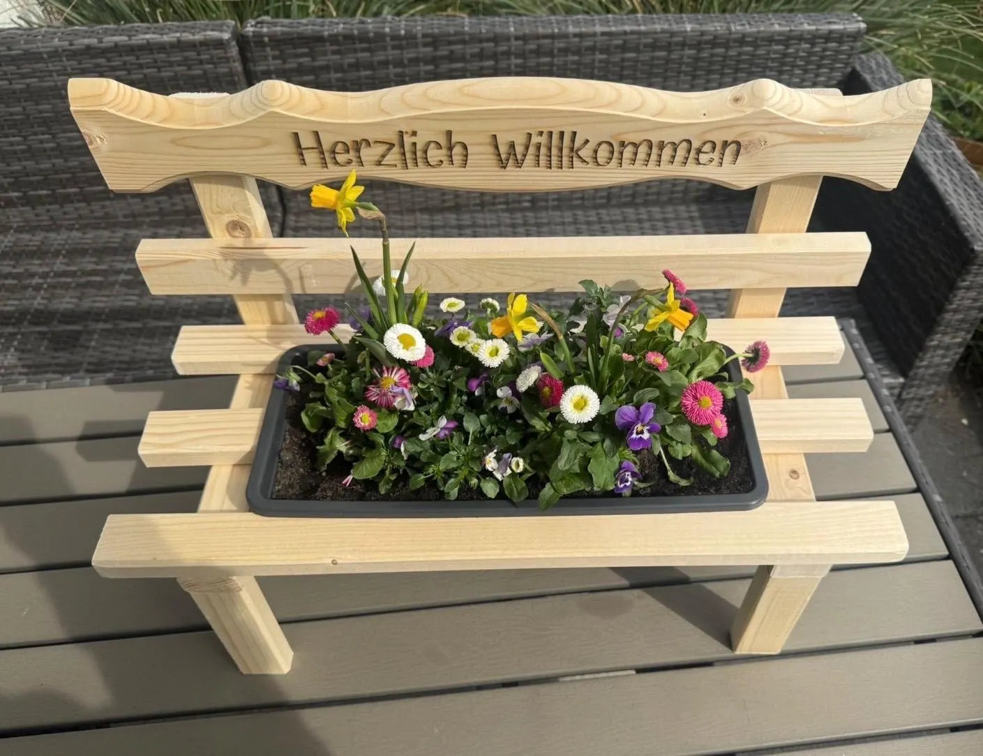 Blumenbank personalisiert